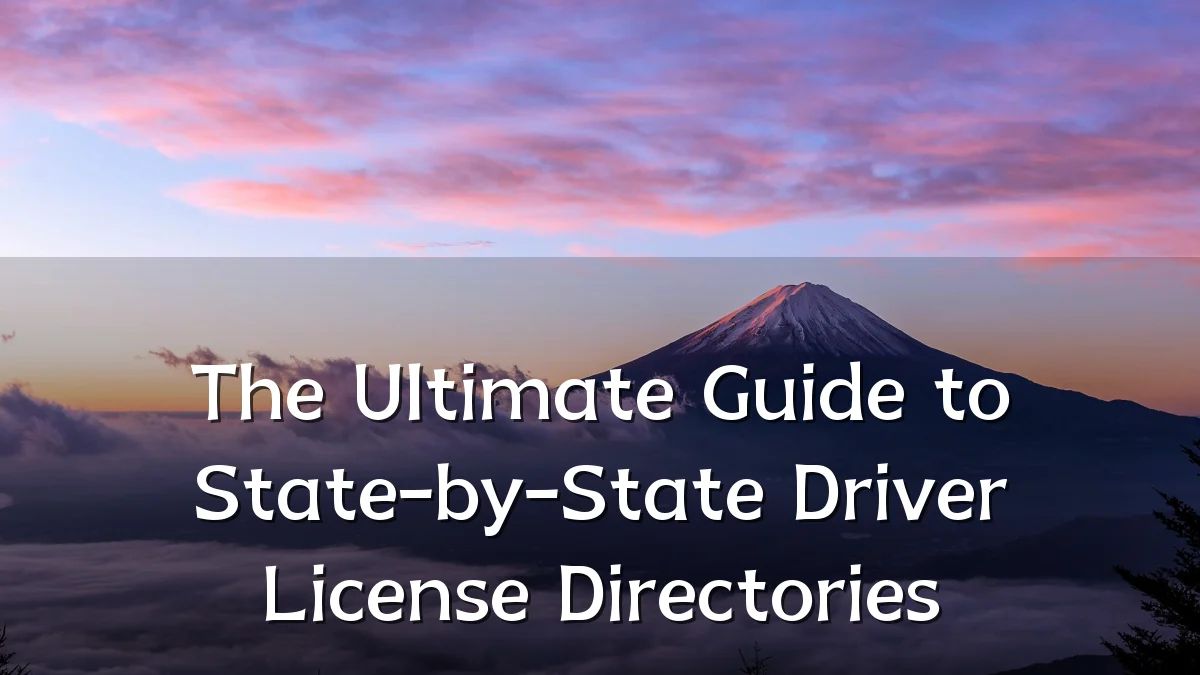 The Ultimate Guide to State-by-State Driver License Directories