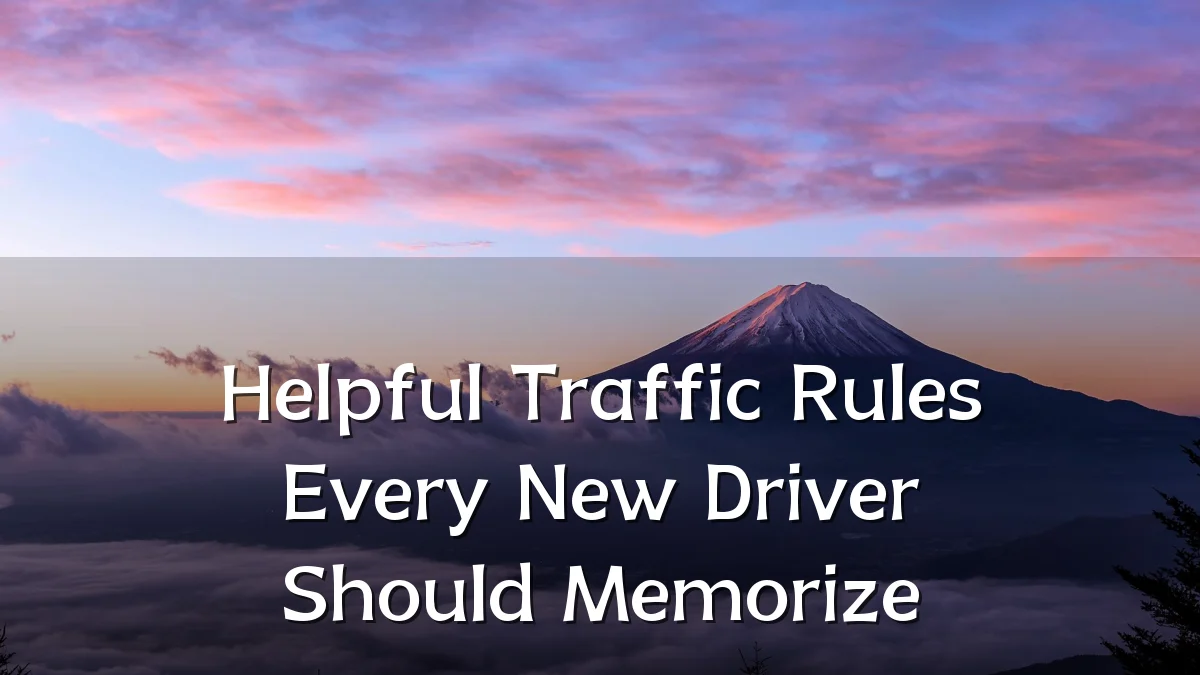 Helpful Traffic Rules Every New Driver Should Memorize