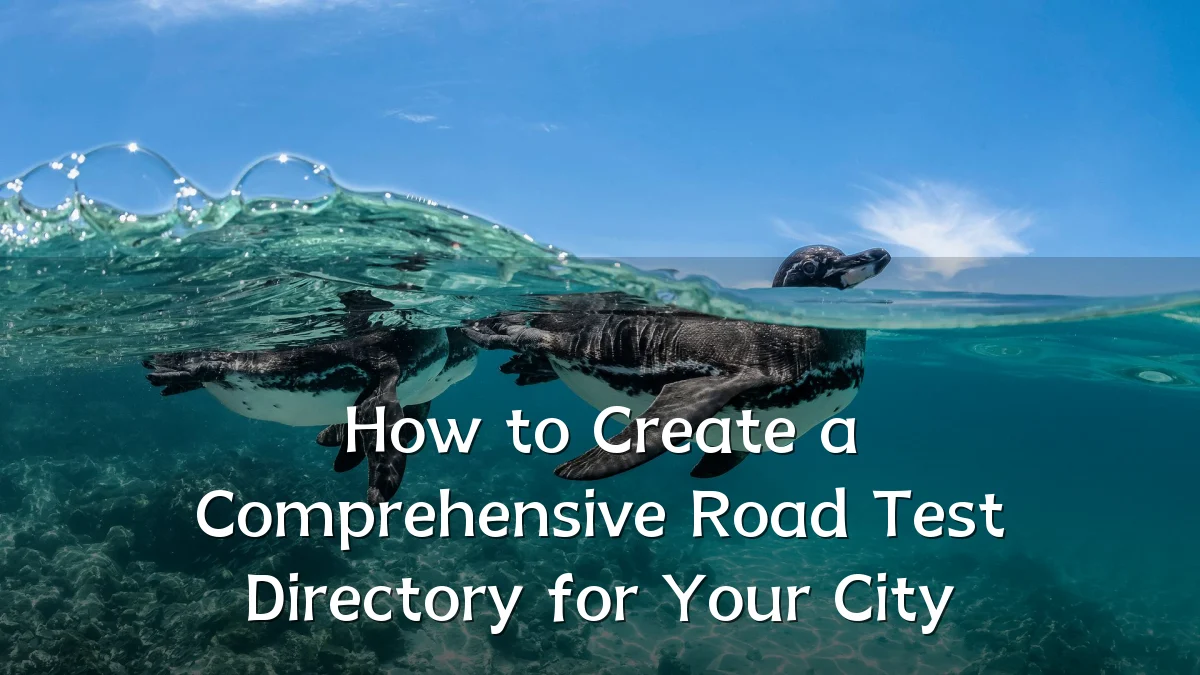 How to Create a Comprehensive Road Test Directory for Your City