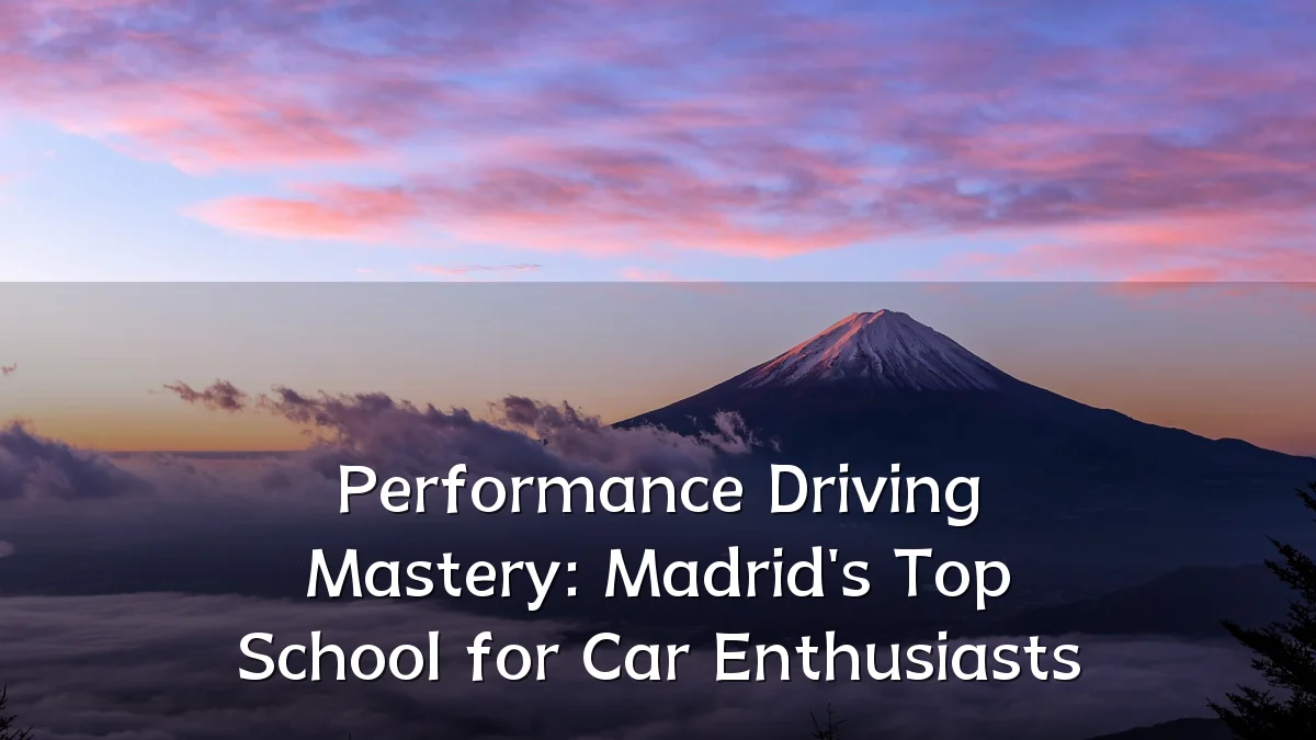 Performance Driving Mastery: Madrid's Top School for Car Enthusiasts