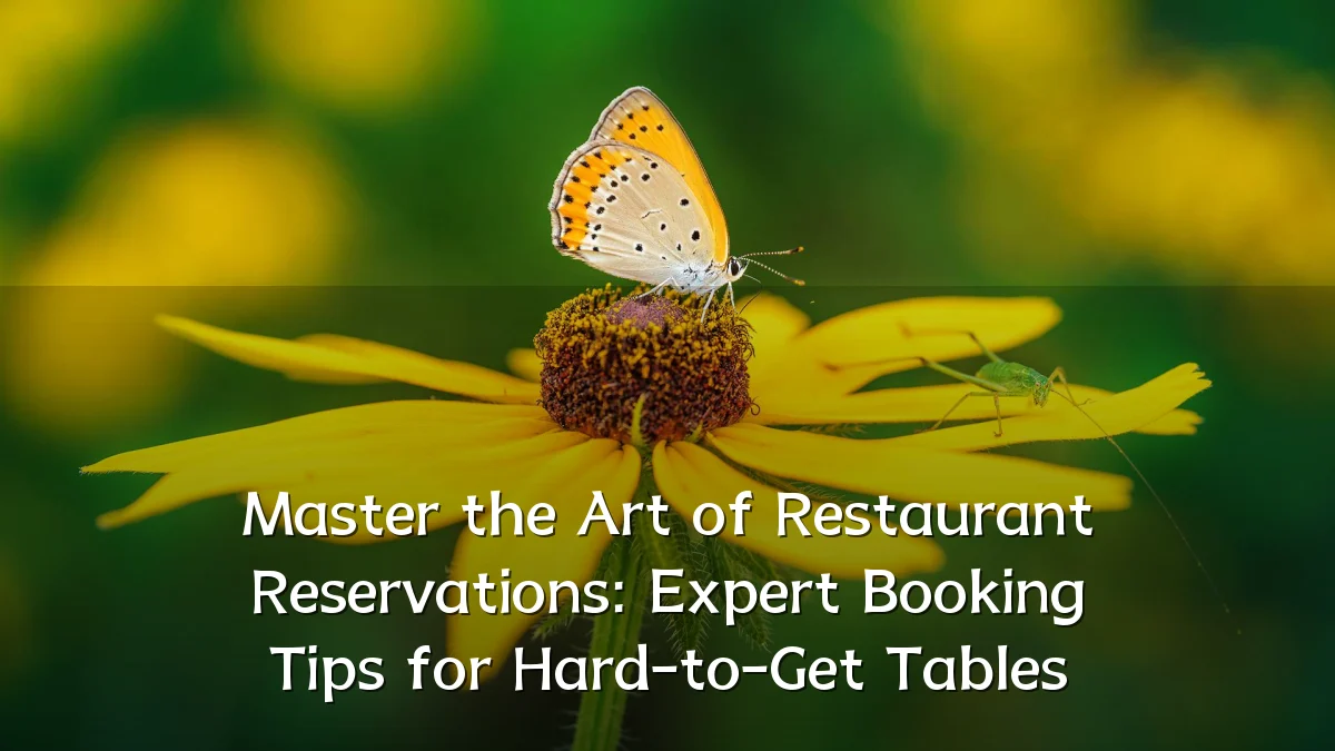 Master the Art of Restaurant Reservations: Expert Booking Tips for Hard-to-Get Tables