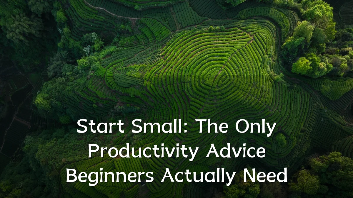 Start Small: The Only Productivity Advice Beginners Actually Need